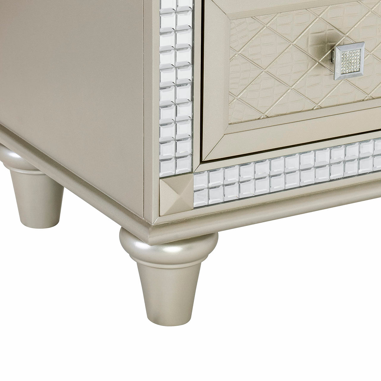 Abney 2-Drawer Nightstand, Champagne