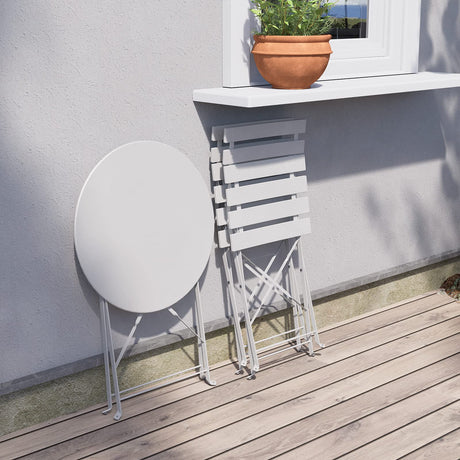 3-Piece Bistro Set Folding Outdoor Furniture Sets with Premium Frame Portable Design