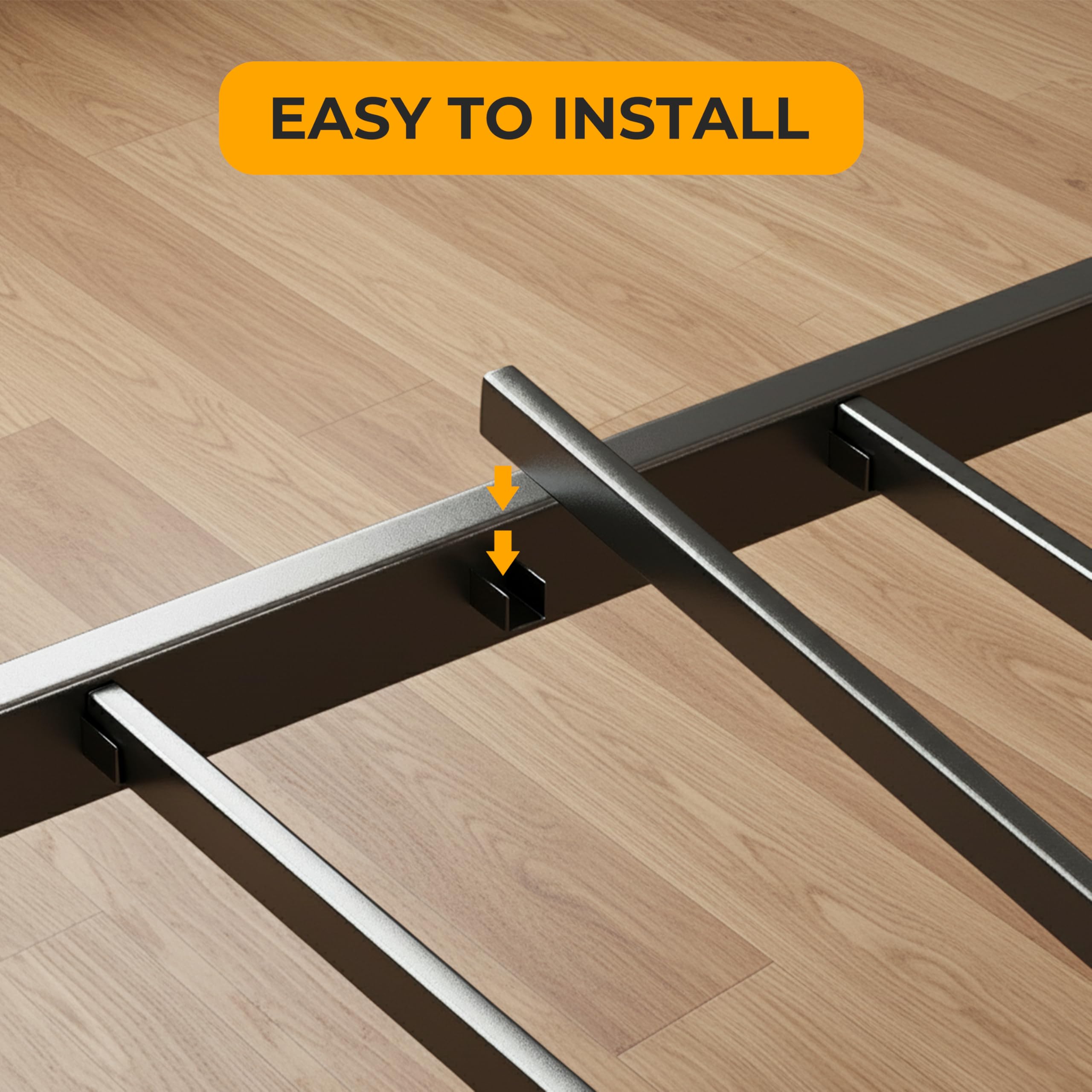 Full Size Metal Bed Frame with Headboard & Footboard