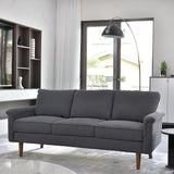 Modern Corduroy Couch with Cloud Cushion,Comfy 3 Seater Sofa with Deep Seat,