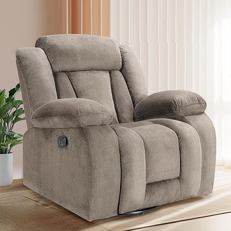 Recliner Chairs for Adults Manual Reclining Sofa Chair Oversized Swivel Rocking Recliner