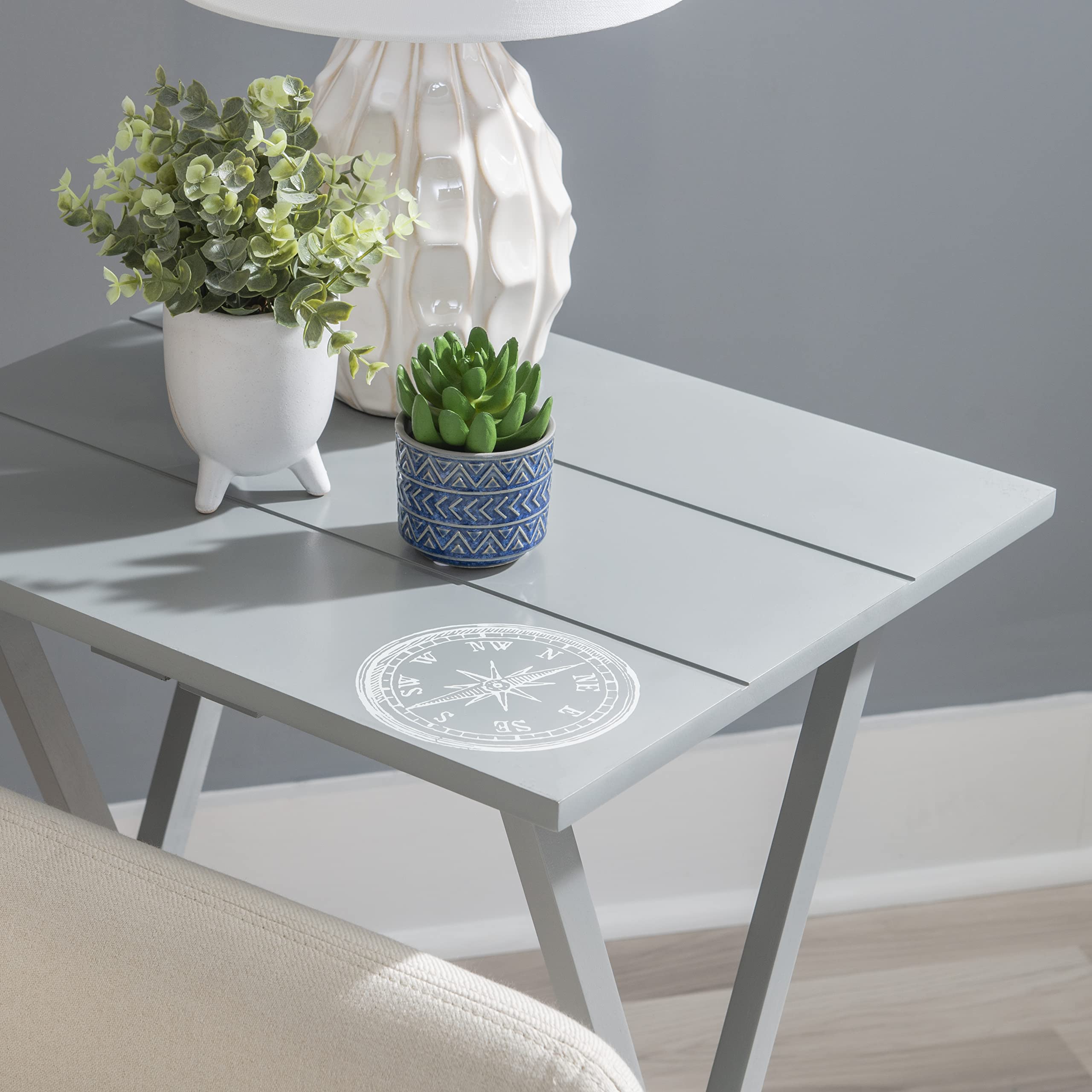 SlateNest 5-Piece Gray Folding TV Tray Table Set