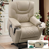 for Seniors: 9988 High Density Foam Lift Chair with Heat Massage, Reclining to 180, 2 Cup