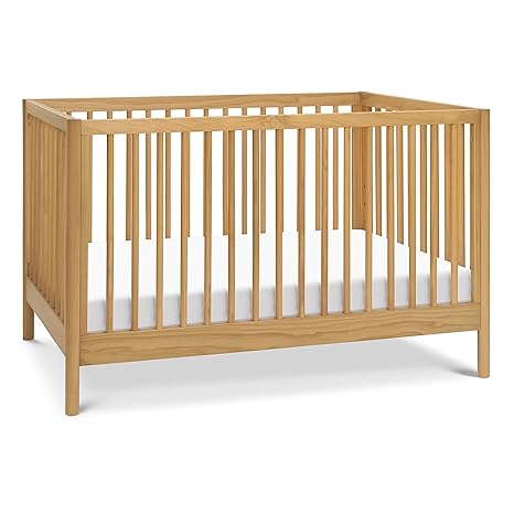 Birdie 3-in-1 Convertible Crib, Walnut, Easy Assemble, Greenguard Gold Certified