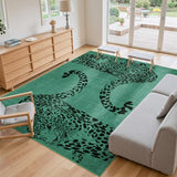 Leopard Print 5x7 Rugs for Living Room, Soft Ultra-Thin Washable Area Rugs