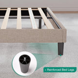 Full Size Bed Frame with Adjustable Headboard Platform Bed Frame Full Size