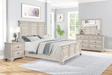 Renova Wood Bedroom Set, Queen Panel Bed,