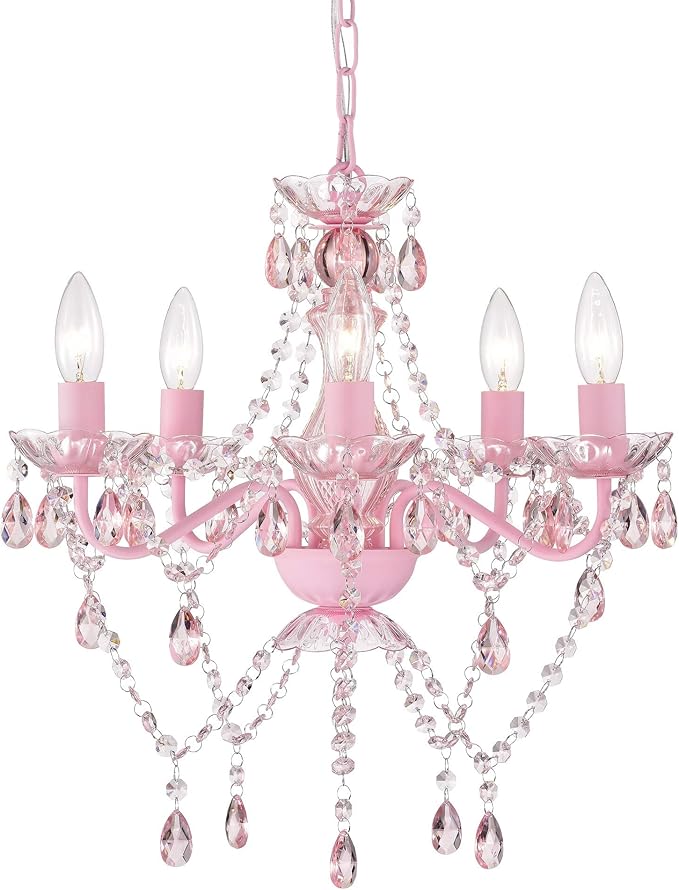 White Chandelier Crystal Chandeliers 5 Light White Acrylic Chandelier Girls Chandelier