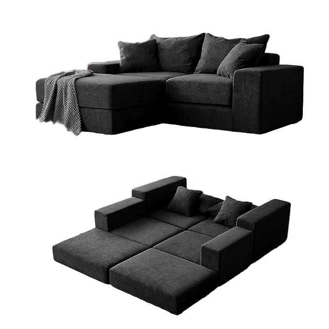 Modular Sectional Loveseat Sofa - Cloud Boneless Couch with Non Slip Base