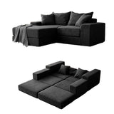 Modular Sectional Loveseat Sofa - Cloud Boneless Couch with Non Slip Base