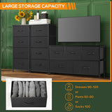 Dresser for Bedroom, 4 Storage Drawers, Tall Fabric Closet Chests Organizer