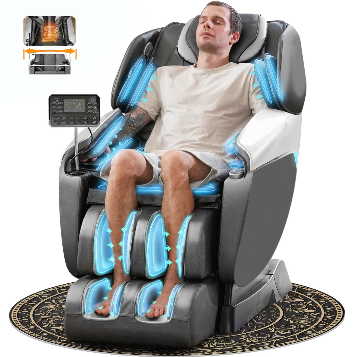 Massage Chair Full Body, 2024 4D SL-Track Zero Gravity Massage Chair