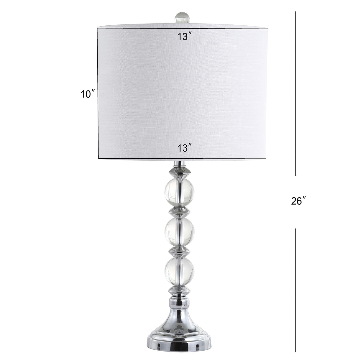 JYL5041A-SET2 Set of 2 Table Lamps Paul 26" Crystal/Metal LED Table