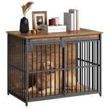 36.6" Heavy Duty Dog Crate Furniture with Sliding Barn Door