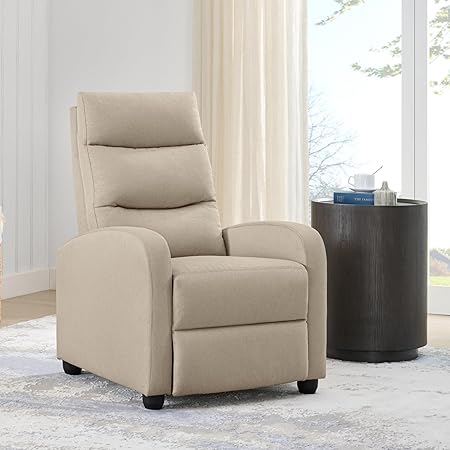 Recliner Chair for Adults Push Back Armchair Home Theater Seating with Lumbar Support