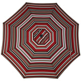 9 ft Striped Patio Umbrella - Polyester Table Market Umbrella with Push-Button Tilt and Crank