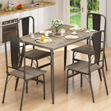 Gizoon Dining Table Set for 4 with One Table and Four Chairs, Small Space Dinette for Kitchen, Dining Room, Bistro, Modern Kitchen Table Set for Small Space, Apartment