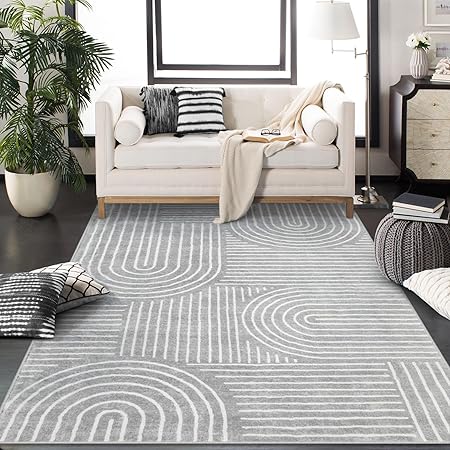 Abstract Washable Rugs 5x7, Non Slip Soft Living Room Rugs Ultra-Thin