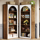 70.9" Tall Bookcase, 5-Tier Bookcases Bookshelves with Storage Shelve