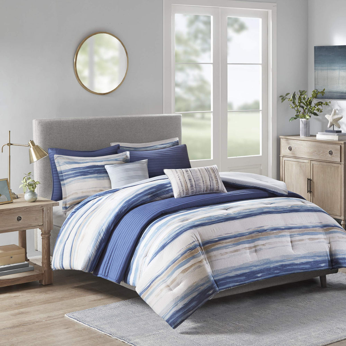 Marina Comforter Quilt Combo Set - Modern Luxury Design, All Season Down