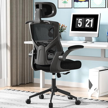 Ergonomic Office Chair, High Back Mesh Desk Chair with Molded Foam Cushion