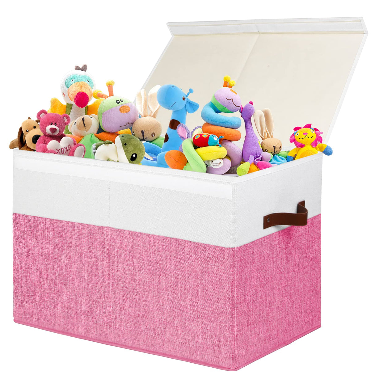 Toy Box with Lid, Sturdy Toy Storage Chest Bin Boxes Organizer Basket