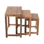 Reclamation Rustic Reclaimed Solid Wood Three-Piece Nesting Tables