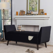 Duff 60" Mid-Century Modern Upholstered Entryway Storage Bench