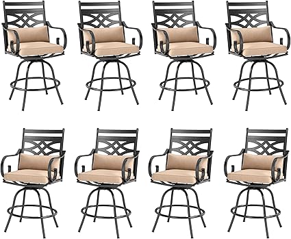 5 Piece Patio Bar Set,Outdoor Bar Table and Chairs Set