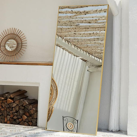 Large Full Length Mirror 71"x26" Oversized Floor Mirror Freestanding Arched Floor Standing Mirror Full Body Mirror