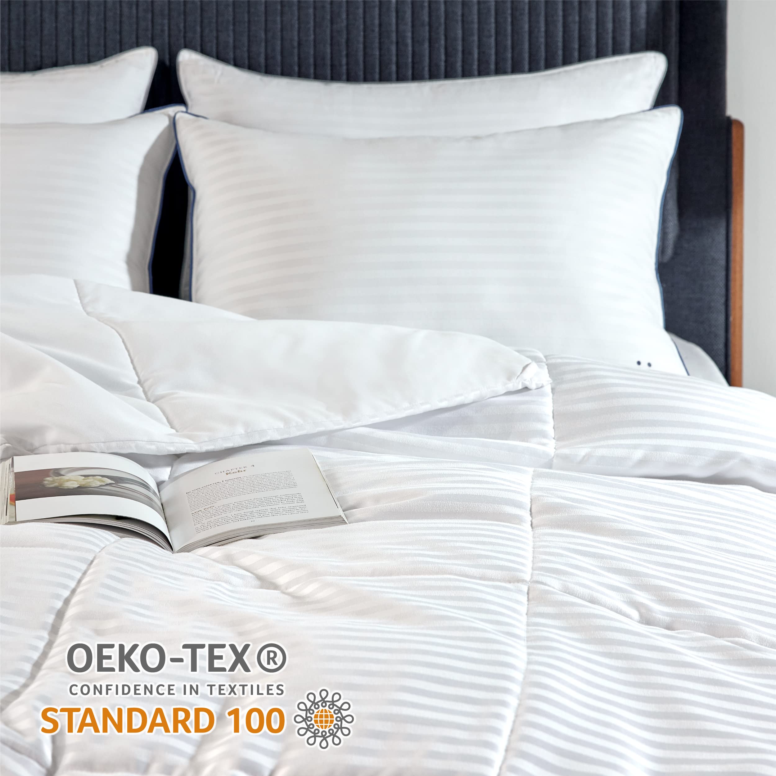Bedsure Duvet Insert Lightweight Comforter, Quilted Cooling Duvet Insert, Ultra Soft Down Alternative Comforter with Corner Tabs (Queen, White)