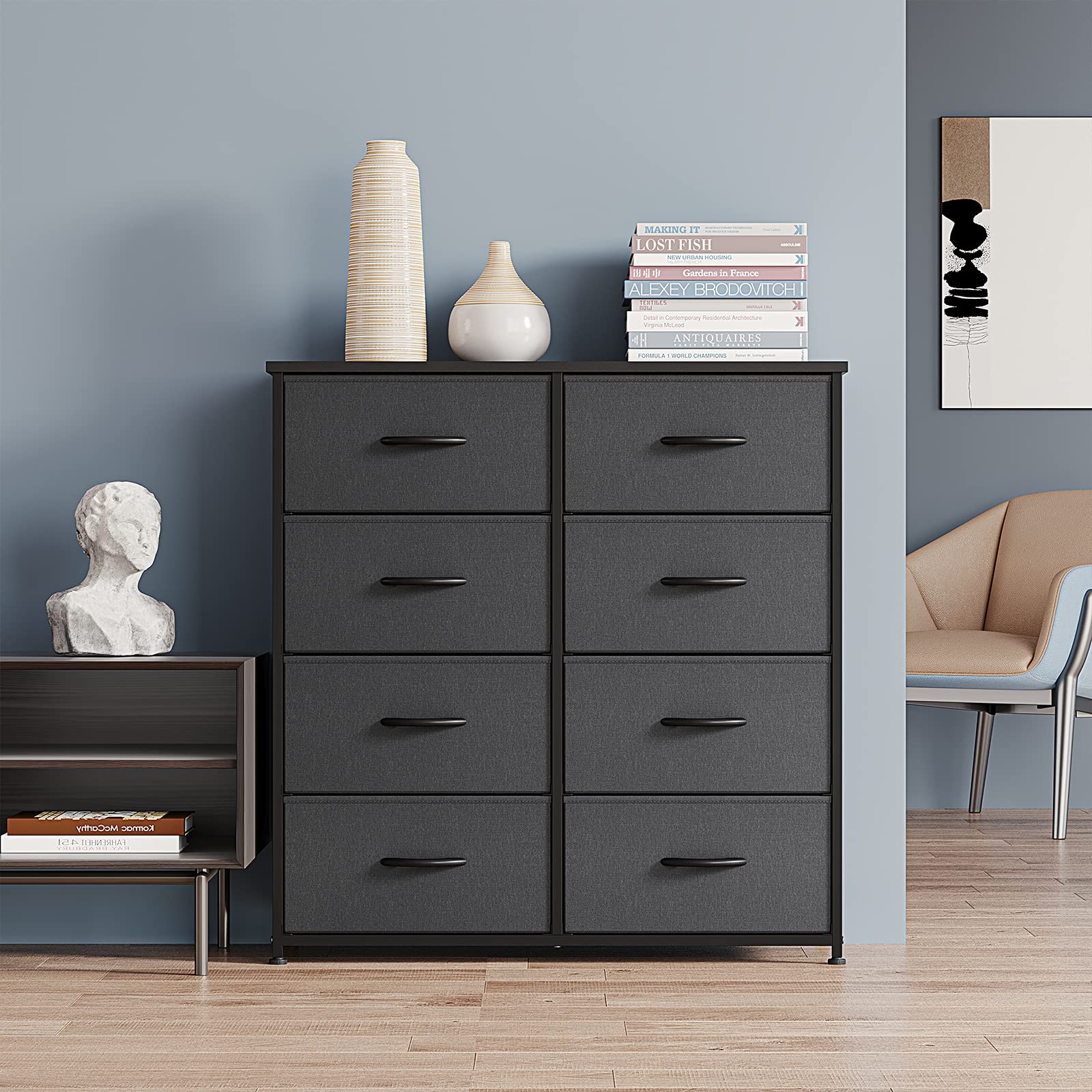 Dresser for Bedroom, Tall Fabric Dresser of Chest