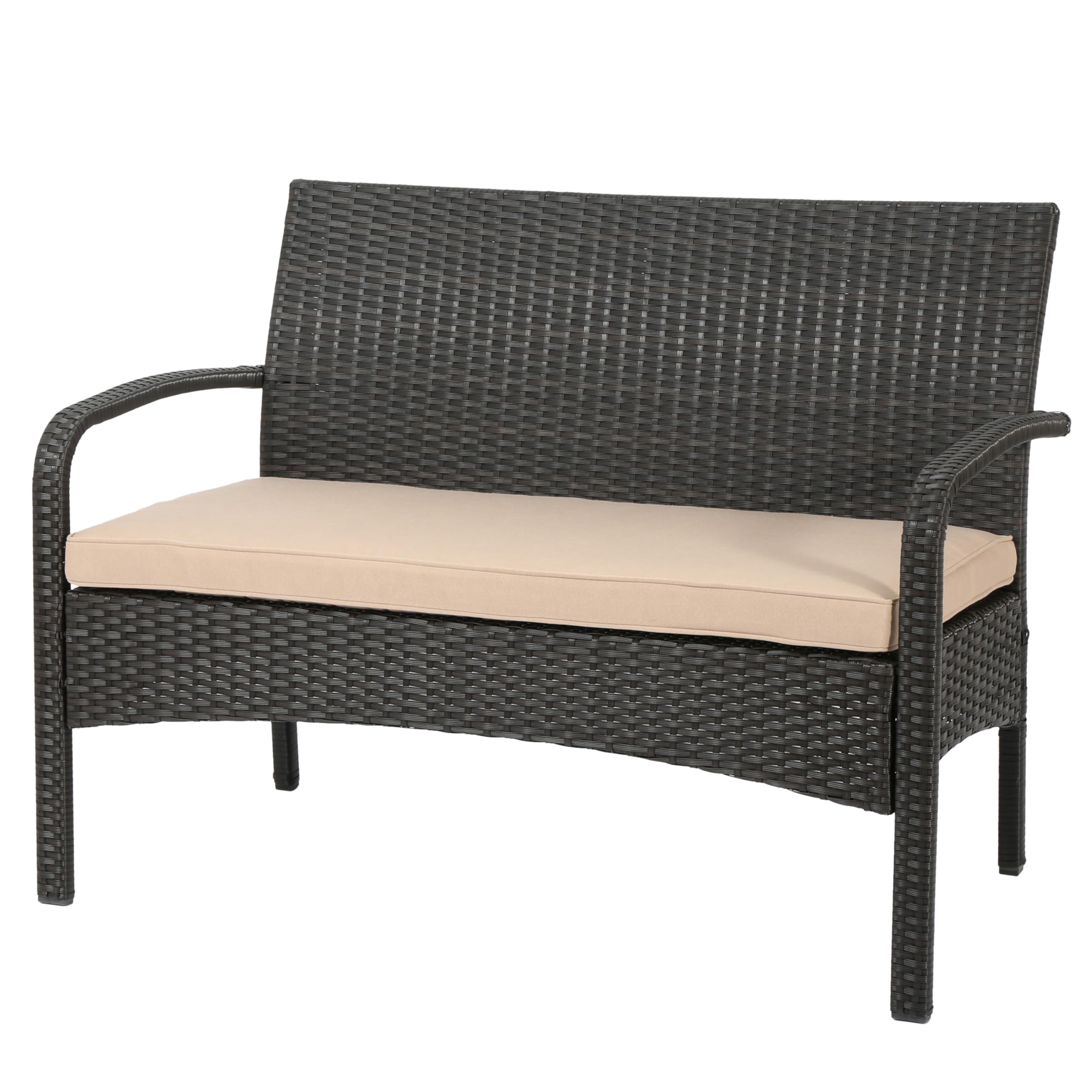 Furniture Set 4 Piece, Outdoor Conversation Sets- Rattan Wicker Sofa