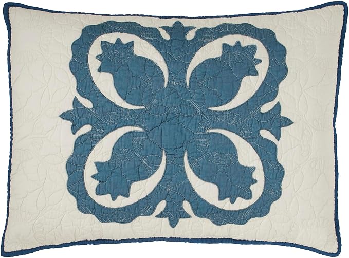 King Quilt, Soft Cotton Bedding, Coastal Home Decor, Oeko-Tex Certified (Aloha Pineapple Blue, King)