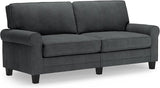 Copenhagen 78" Rolled Arm Sofa, Easy Care Polyester, Soft Pillow Back, Pocket