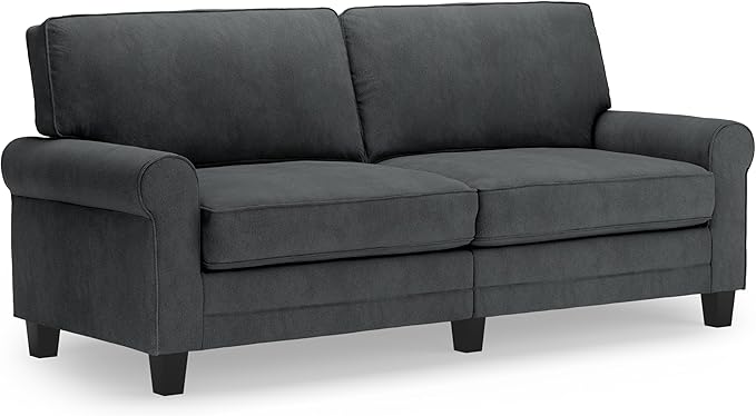 Copenhagen 73" Rolled Arm Sofa, Easy Care Polyester, Soft Pillow Back, Pocket Coil Seat