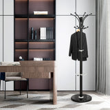 Coat Rack Freestanding with Marble Base, Heavy Duty Clothes Tree with Hooks