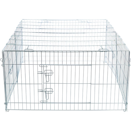 Enclosed Outdoor Run- 34 cu. ft., Galvanized Metal Cage, Portable Pen for Rabbits or Guinea Pigs