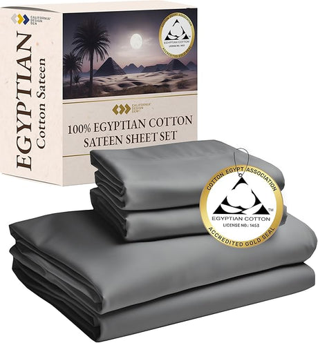 Certified Luxury 100% Egyptian Cotton Sheets, King Size Bed Sheets,