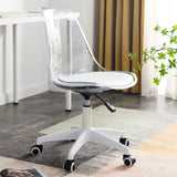 Clear Acrylic Desk Chair with Wheels