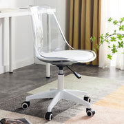 Clear Acrylic Desk Chair with Wheels