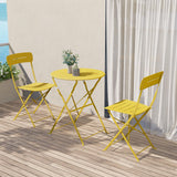 Premium Frame Patio Bistro Set, Colorful Folding Outdoor Patio Furniture Sets