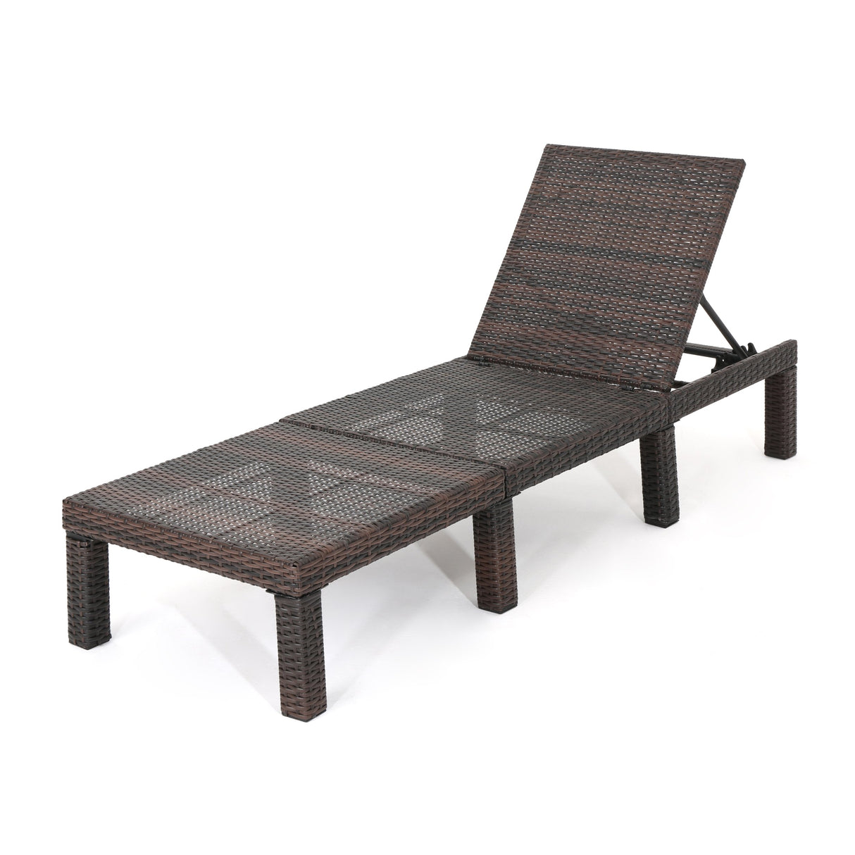 Jamaica Outdoor Wicker Chaise Lounge without Cushion, Multibrown