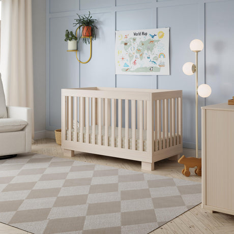 Modo 3-in-1 Convertible Crib with Toddler Bed Conversion Kit in Washed Natural