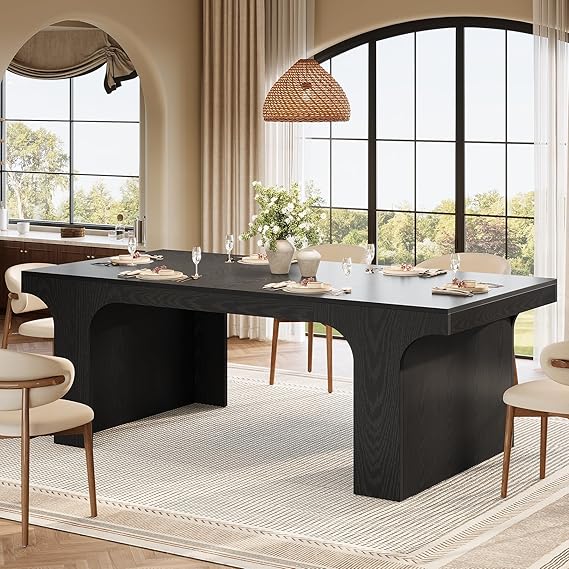 71-Inch Farmhouse Dining Table for 6-8 People