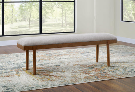 Lyncott 59" Upholstered Solid Wood Frame Dining Bench