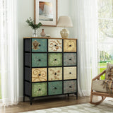 12 Drawer Dresser, Tall Dressers with Storage Drawer, Wide Chest of Drawers for Bedroom,