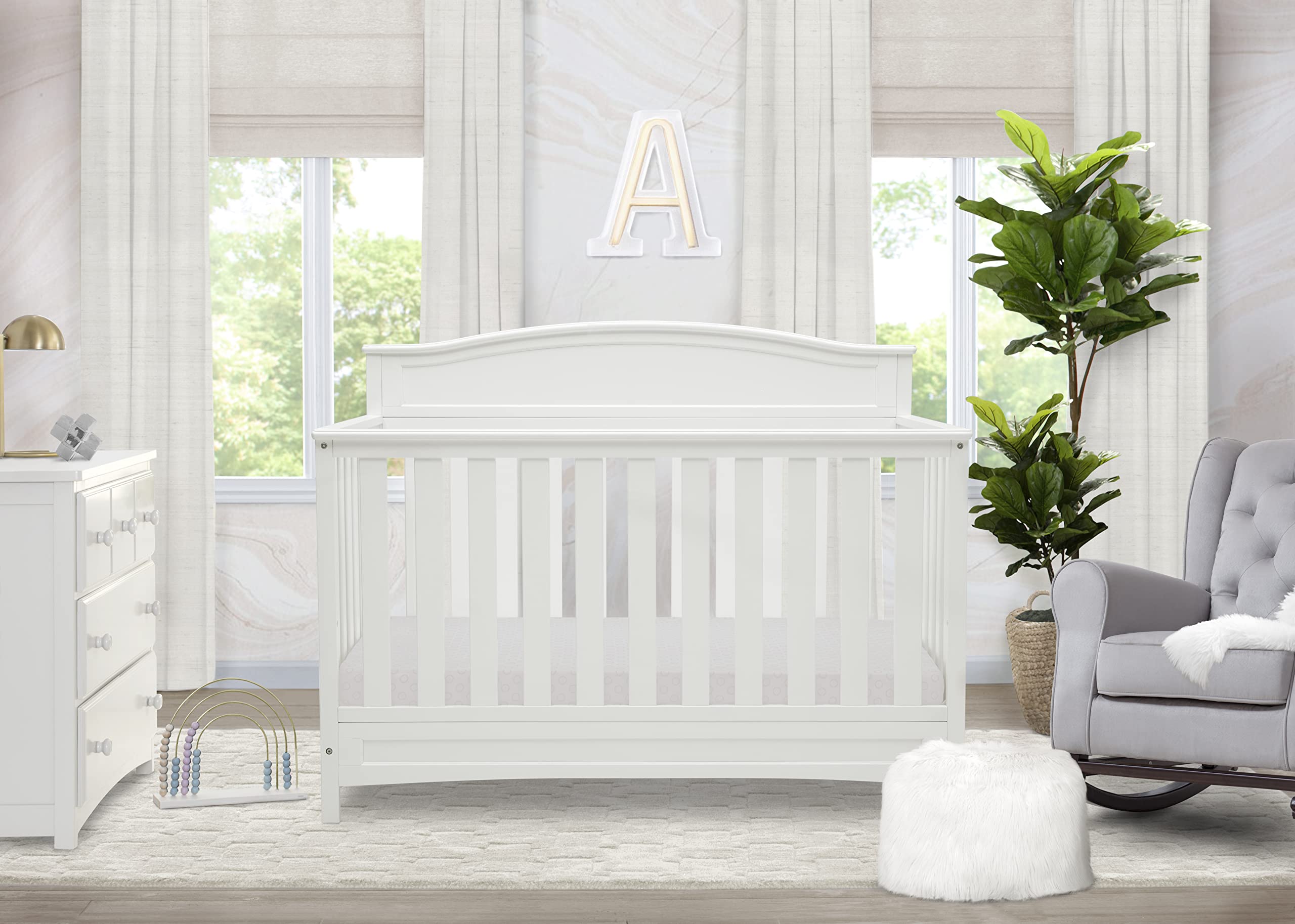 Emery 4-in-1 Convertible Baby Crib - Greenguard Gold Certified, White