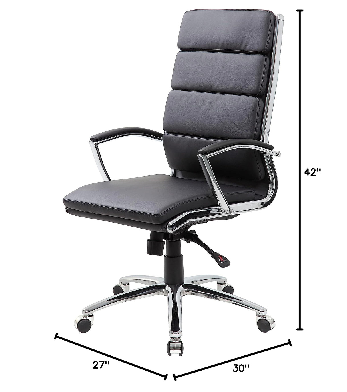 CaressoftPlus Executive Chair, Traditional, Metal Chrome Finish