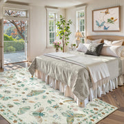 Lahome Insect Washable Rugs 8x10, Soft 8x10 Rugs for Living Room Dining Room Ultra-Thin, Non-Slip Bedroom Rug Large Carpet Non-Shedding Accent Rug for Girls Classroom Nursery(8x10ft,Pink)